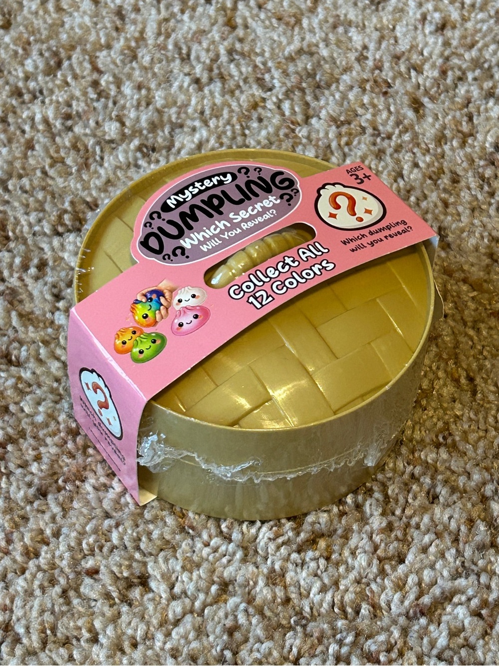 Mystery Dumpling Collectible Toy - Gold with Pink Sleeve